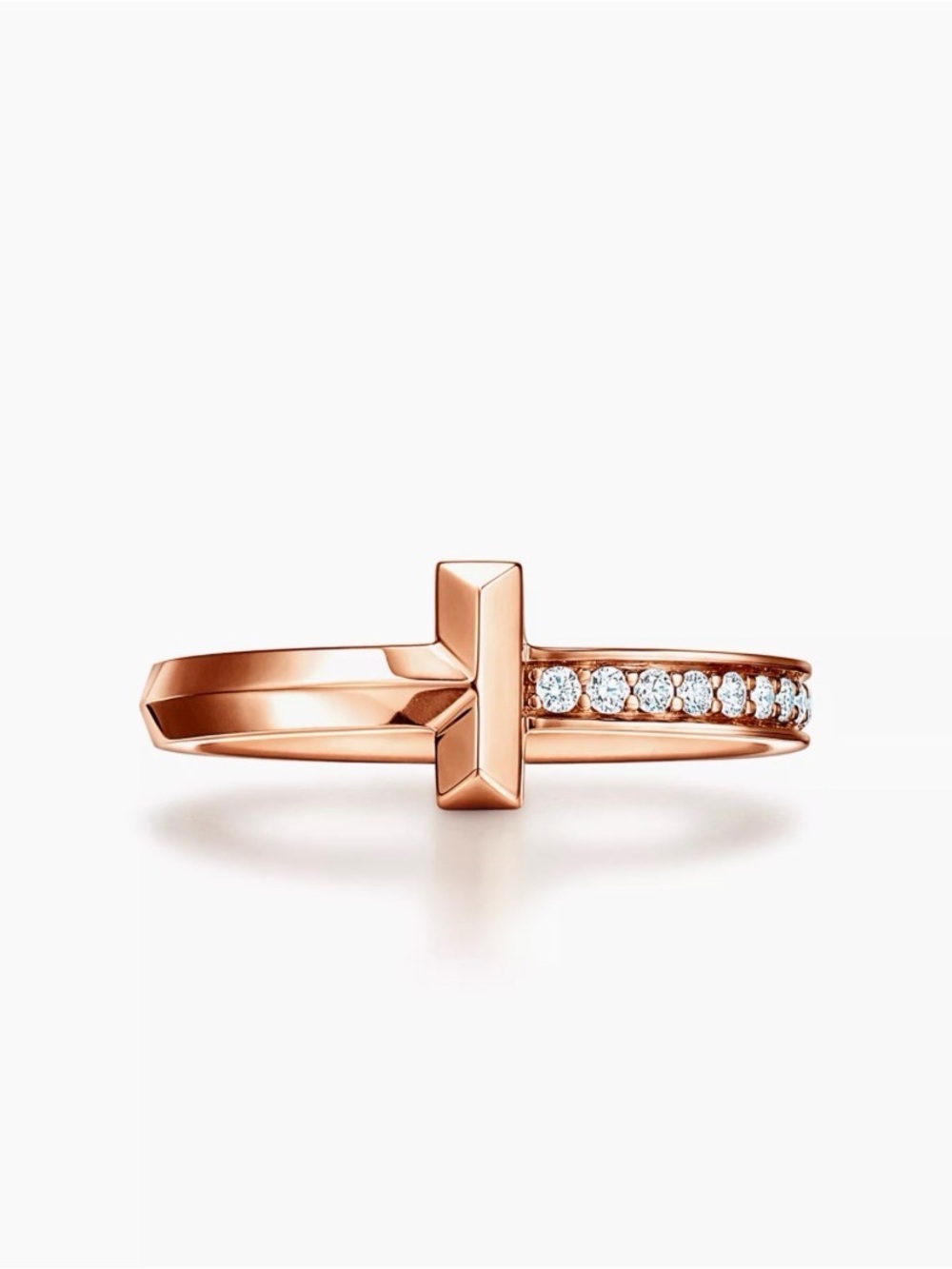 Tiffany & Co. T1 Ring in Rose Gold and Diamonds